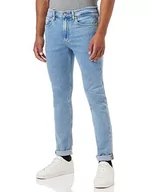 Spodenki męskie - Calvin Klein Jeans Męskie spodnie zwężane, Dżinsowa lekka, 38W x 32L - miniaturka - grafika 1