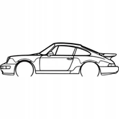 Dekoracje domu - Porsche 911 Turbo 964 Samochód Dekoracja Obraz 3D ozdoba Na Ścianę 90 cm - miniaturka - grafika 1