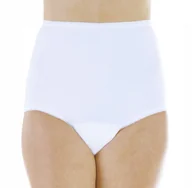 Pieluchy dla dorosłych - Majtki na nietrzymanie moczu do 150 ml - S - 88-95 cm w biodrach - damskie, do prania, chłonne, białe - miniaturka - grafika 1