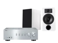 Zestawy stereo - Yamaha A-S301 (srebrny) + Tesi 3 (biały) - miniaturka - grafika 1