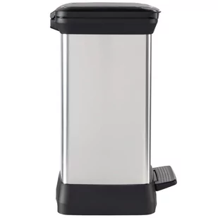 Curver Kosz na śmieci Deco z pedałem, 30 L, srebrny, 240642 Keter Benelux - Kosze na śmieci - miniaturka - grafika 1