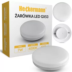 Żarówka LED Heckermann GX53 7W Neutral - Żarówki LED - miniaturka - grafika 1