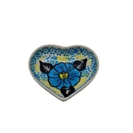 Świeczniki - Ceramiczna podstawka serce Ceramika Bolesławiec - miniaturka - grafika 1