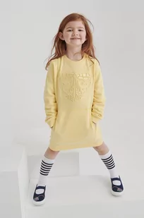 Reima Reima sukienka bawełniana dziecięca kolor żółty mini prosta - Sukienki - miniaturka - grafika 1