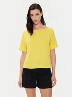 Koszulki i topy damskie - Sisley T-Shirt 3096L400N Żółty Relaxed Fit - miniaturka - grafika 1