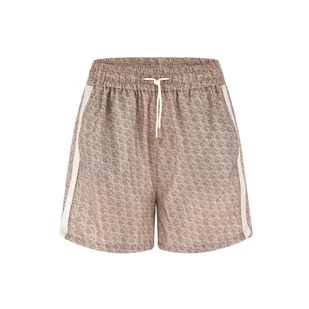 Damskie Spodenki GUESS ALETHEA SHORT V3GD01WFAK0-P17X – Brązowy - Spodenki damskie - miniaturka - grafika 1