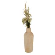 Sztuczne kwiaty - Drewniany wazon z bukietem suszonych kwiatów Faya, 30 cm - miniaturka - grafika 1