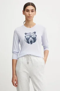 Columbia longsleeve damski kolor fioletowy - Bluzki damskie - miniaturka - grafika 1