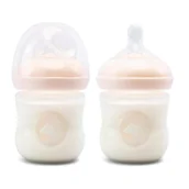 Butelki dla niemowląt - Butelka do karmienia antykolkowa Blabaer 125ml PU Różowa 0-3M BPA FREE - miniaturka - grafika 1