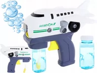 Bańki mydlane - Rozkręcany Pistolet Na Bańki Mydlane Samolot Płyn - miniaturka - grafika 1