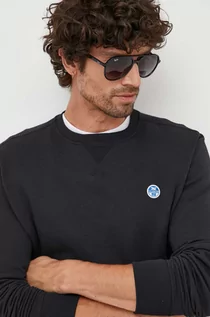 Bluzy męskie - North Sails bluza bawełniana męska kolor czarny gładka - grafika 1