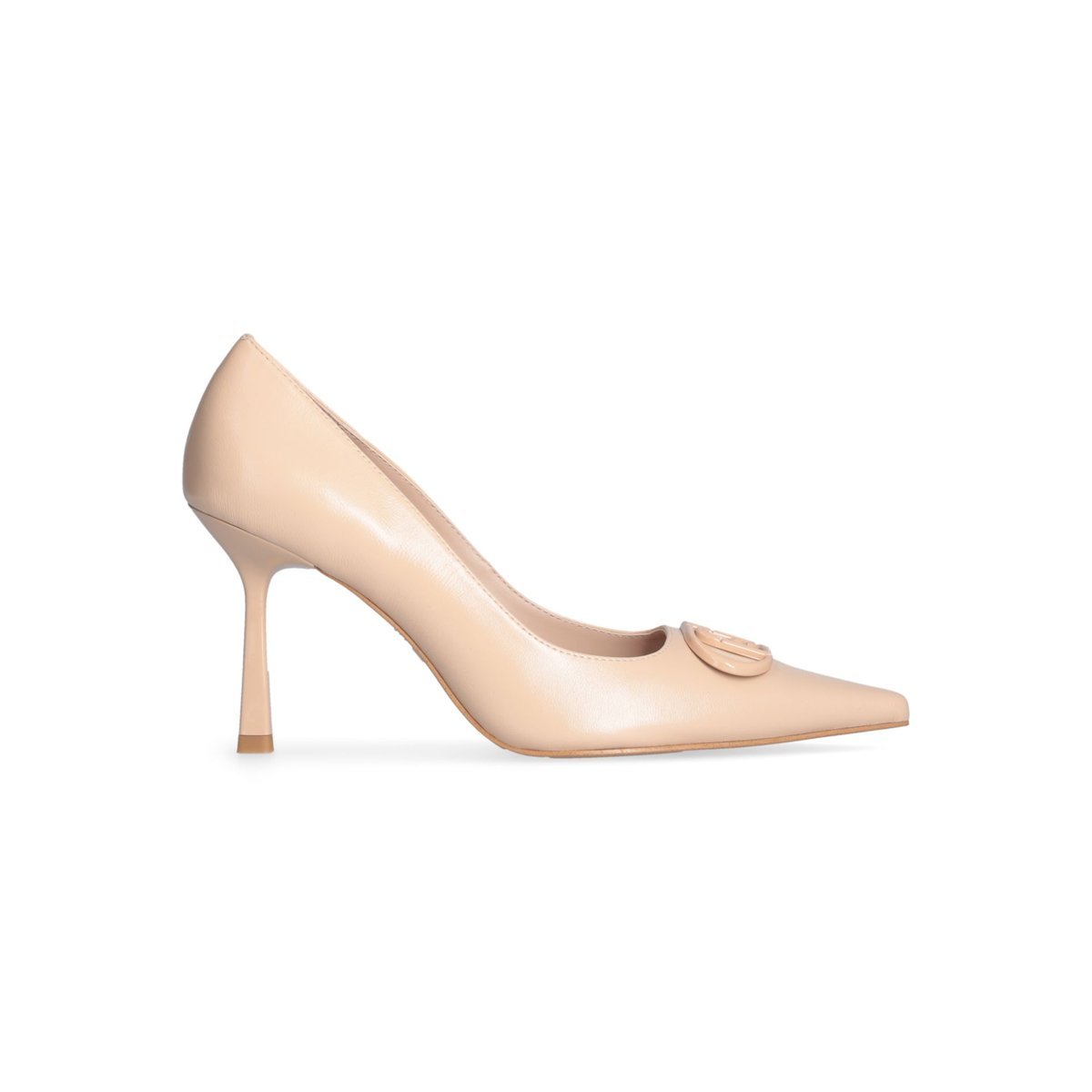 Liu Jo Décolleté Sabry 03 in Pelle Shiny Nappa con Tacco a Clessidra e Maxi Logo