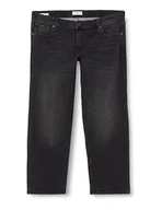 Spodnie męskie - JACK&JONES PLUS spodnie męskie jeans, Black Denim, 46W / 32L - miniaturka - grafika 1
