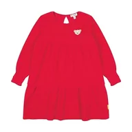 Sukienki - Steiff Dziewczęca sukienka jednokolorowa, czerwony (Ribbon Red), 122 cm - miniaturka - grafika 1