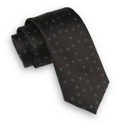 Krawaty i muchy męskie - Ciemny Brązowy Elegancki Krawat -Angelo di Monti- 6 cm, Męski, w Figury Geometryczne - miniaturka - grafika 1