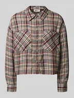 Koszule damskie - Bluzka koszulowa krótka z czystej wiskozy model ‘RILEY LIFE’ - miniaturka - grafika 1