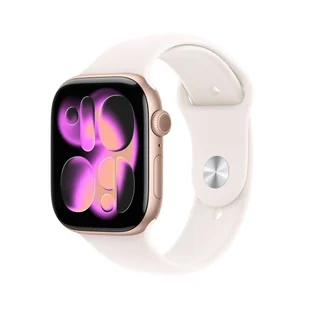 Apple Watch 11 GPS + Cellular 42mm z aluminium różowe złoto pasek sportowy S/M Różowy - Smartwatch Apple Watch 11 GPS + Cellular 42mm z aluminium różowe złoto pasek sportowy S/M Różowy - Smartwatch - miniaturka - grafika 1