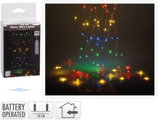 KMTP Lampki choinkowe  Lampki świąteczne choinkowe na druciku 80 LED kolorowe na baterie K-AX9703110 - Oświetlenie świąteczne - miniaturka - grafika 1