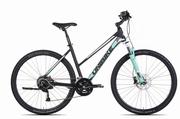 Rowery - Unibike CROSSFIRE LDS 2022 czarno-turkusowy 7055 - miniaturka - grafika 1