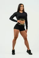 Koszulki sportowe damskie - Koszulka damska Nebbia Intense Women's Long Sleeve Crop Top Perform 839 Gold S - miniaturka - grafika 1