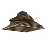 Oprawy, klosze i abażury - LEDVANCE Decor Cardboard Square Turn lampa sufitowa brązowa wykonana z tektury falistej, E27, średnica 400 mm, klosz wykonany z materiału pochodzącego z recyklingu, ekologiczna dzięki wymiennemu źródłu światła, łatwy montaż - miniaturka - grafika 1