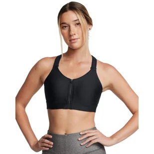 Biustonosz treningowy Under Armour UA Infinity High Zip 2.0 Bra - czarny - Bielizna sportowa damska - miniaturka - grafika 1