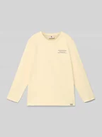 Koszulki dla chłopców - Bluzka z długim rękawem i nadrukiem z logo - miniaturka - grafika 1