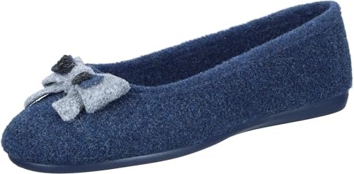 Manitu Home Damskie kapcie 340083-05, niebieskie (5), 38 EU, niebieski 5, 38 EU