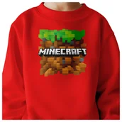 Bluzy dla dziewczynek - BLUZA DZIECIĘCA MINECRAFT 134-140 DLA DZIEWCZYNKI CHŁOPCA JAKOŚĆ - miniaturka - grafika 1