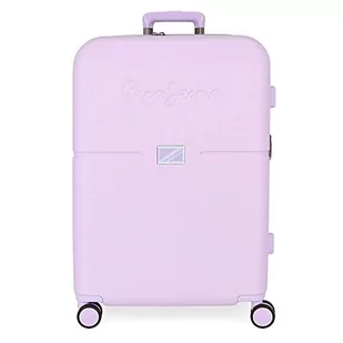Pepe Jeans Accent Średniej walizki Fioletowy 48x70x28 cms Twarde mocowanie ABS Wbudowany 79l 4,32 kg 4 Koła Podwójne, Fioletowy, Maleta mediana, średnia walizka - Walizki - miniaturka - grafika 1