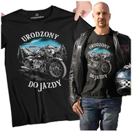 Koszulki męskie - KOSZULKA MOTOCYKLOWA T-SHIRT MĘSKA MOTOR PREZENT DLA MOTOCYKLISTY PREMIUM - miniaturka - grafika 1
