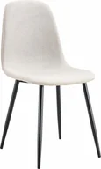 Krzesła - kontrast Krzesło welurowe tapicerowane nowoczesne do jadalni salonu Monica1 beżowe - miniaturka - grafika 1