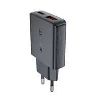 Ładowarki do telefonów - Ładowarka sieciowa Acefast A69 PD 30W GaN USB-A USB-C - czarna - miniaturka - grafika 1
