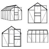 Szklarnie ogrodowe - vidaXL Szklarnia aluminiowa antracyt 5,89 m² - Szklarnia - Szklarnie - Szklarnie - Szklarnie - miniaturka - grafika 1