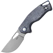 Scyzoryki - MKM VINCENT – MAGNACUT SW ostrze, DENIM CANVAS MICARTA rękojeść, S/S WIRE CLIP MK VCM-DC - miniaturka - grafika 1