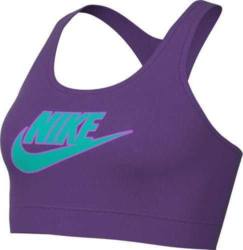 Nike W Nk Swsh Med SPT Futura Biustonosz Sportowy Kobiety