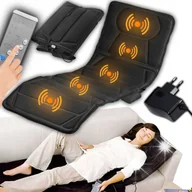 Masażery - MATA MASUJĄCA WIBRACYJNA MATERAC DO MASAŻU NA ŁÓŻKO FOTEL 12 SILNIKOW PILOT - miniaturka - grafika 1