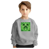 Bluzy dla dziewczynek - BLUZA DZIECIĘCA MŁODZIEŻOWA MINECRAFT 122-128 WZORY PREZENT JAKOŚĆ - miniaturka - grafika 1