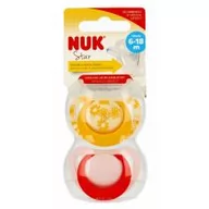 Smoczki uspokajające - Nuk Smoczek uspokajający silikonowy 6-18m Star 10736748 2 szt. - miniaturka - grafika 1