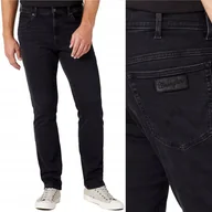 Spodnie męskie - Wrangler TEXAS SLIM Black Crow SZARY DŻINS W35 L34 - miniaturka - grafika 1