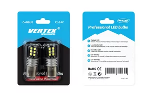 Vertex AMiO 01641 Led Canbus 15SMD 2835 7,5W 1157 (P21/5W) White 12V/24V 2 sztuki AMI-01641 - Żarówki samochodowe - miniaturka - grafika 1