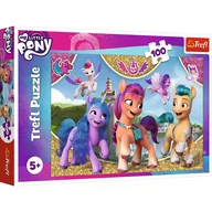 Puzzle - Trefl Puzzle 100 elementów Kolorowa przyjaźń Kucyki Pony Movie GXP-781353 - miniaturka - grafika 1