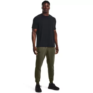 Męskie spodnie treningowe UNDER ARMOUR UA Armour Fleece Joggers - oliwkowe/khaki - Spodnie sportowe męskie - miniaturka - grafika 1