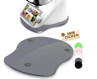 Akcesoria i części AGD - Akrylowa Deska Ślizgowa Do Thermomix TM6, TM5 Podkładka, Błyszcząca Szara - miniaturka - grafika 1