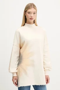 Desigual bluza bawełniana FLOR damska kolor beżowy wzorzysta 25WWSK10 - Bluzy damskie - miniaturka - grafika 1