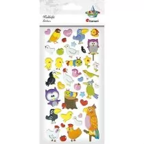 Naklejki wypukłe ptaki 42szt - Zabawki kreatywne - miniaturka - grafika 1