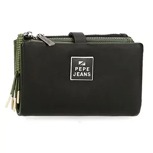Pepe Jeans BEA Portfel z wizytówką Czarny 14,5x9x2 cms Skóra syntetyczna, czarny, Cartera con Tarjetero, Portfel z karty - Portfele - miniaturka - grafika 1
