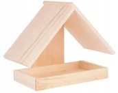 Klatki i wyposażenie dla ptaków - Drewniany karmnik dla ptaków przyścienny 26 x 12 x 20 cm - miniaturka - grafika 1