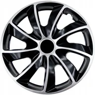 Kołpaki samochodowe - KOŁPAKI QUAD BICOLOR 16 cali SILVER BLACK 4xSZTUKI - miniaturka - grafika 1