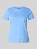 Koszulki i topy damskie - t-shirt z okrągłym dekoltem i wyhaftowanym motywem - miniaturka - grafika 1